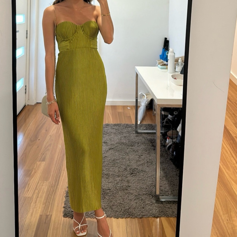 NWT Hello Molly Chase the Blues Midi Midi Dress (Green) - Picture 1 of 9